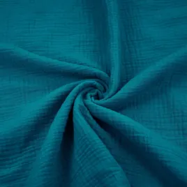 muslin-bawelniany-double-gauze-ciemny-turkus-mosaic-blue