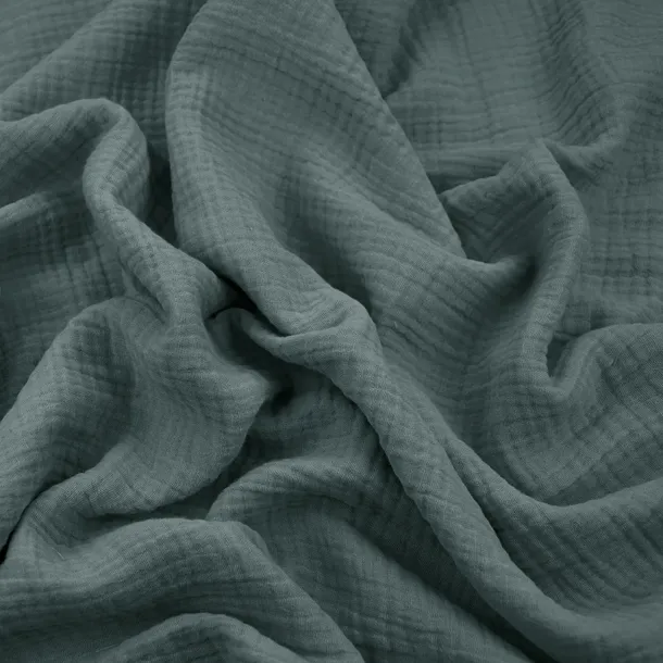 Muślin bawełniany double gauze szaro zielony (Natural Gray)