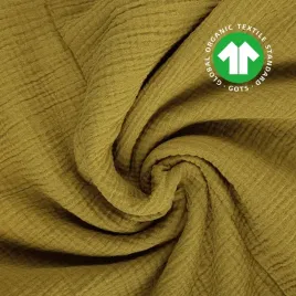 muslin-bawelniany-double-gauze-oliwkowy-ecru-olive
