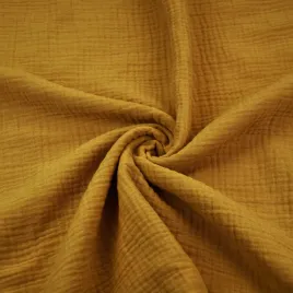 muslin-bawelniany-double-gauze-musztardowy-mango-mojito