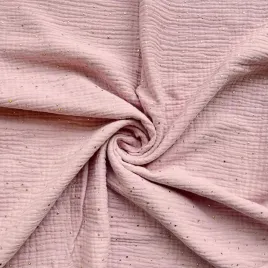 muslin-double-gauze-jasny-brudny-roz-old-rosa-w-zlote-kropki