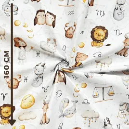 bawelna-100percent-zwierzatka-znaki-zodiaku-na-bialym-tle