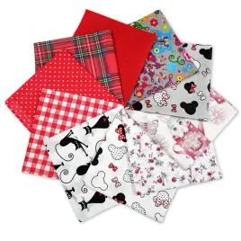 zestaw-tkanin-na-patchwork-20-szt-40-x-40-cm-czerwony-dziewczynka