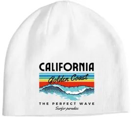 czapka-zimowa-beanie-biala-z-kolorowym-nadrukiem-california