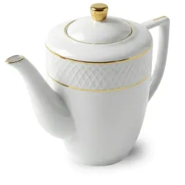dzbanek-zaparzacz-do-kawy-herbaty-porcelanowy-ze-zlotym-rantem-wilmax-750ml