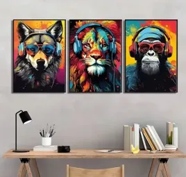 zestaw-trzech-plakatow-a3-w-ramie-art-plakaty-ellivex-lew-wilk-malpa