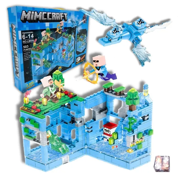 KLOCKI MINECRAFT LODOWA JASKINIA KLOCKI 503 EL