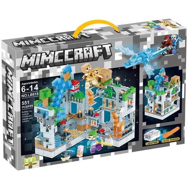 KLOCKI MINECRAFT MROŹNA JASKINIA KLOCKI 551 EL