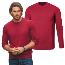 sweter-meski-klasyczny-jednokolorowy-gladki-basic-czerwony-2xl-pako-jeans