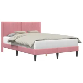 ramka-lozka-z-zaglowkiem-rozowy-140-x-190-cm-welur