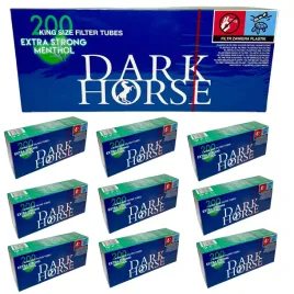 10x-dark-horse-extra-strong-menthol-200szt-gilzy-papierosowe-ks-mietowe-8mm