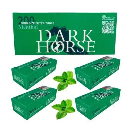 5-x-dark-horse-menthol-200-szt-gilzy-papierosowe-ks-mietowe-biale-tutki-8mm