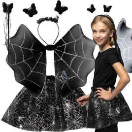 stroj-przebranie-na-halloween-spodnica-pajak-opaska-motyl-skrzydla-rozdzka