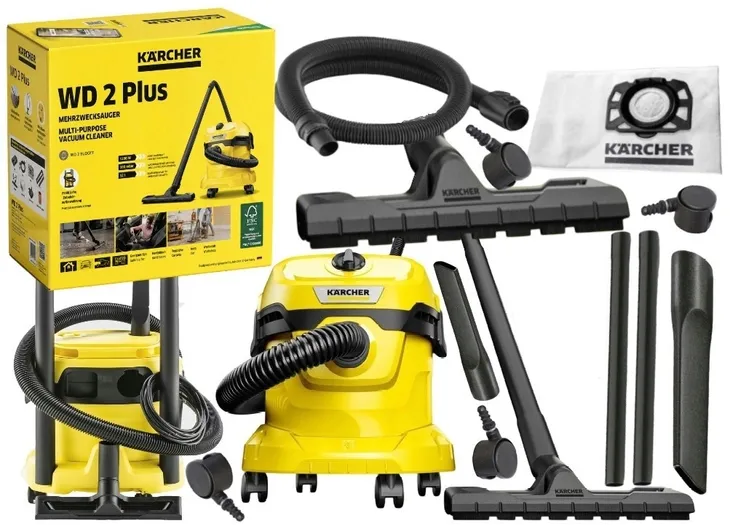 ODKURZACZ PRZEMYSŁOWY DOMOWO-WARSZTATOWY NA MOKRO I SUCHO MOCNY KARCHER 12L