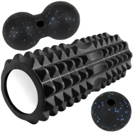 walek-do-masazu-plecow-roler-gladki-fitness-podwojna-pilka-duoball-zestaw