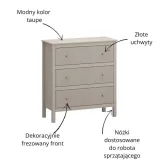 kleo-komoda-3s-taupe-stan-nowy