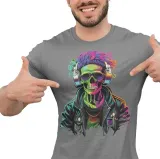 koszulka-horror-rock-skull-one-6-stan-nowy
