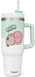 pusheen-kubek-termiczny-mpm-09-l-zielony-mietowy-duzy-z-rurka-slomka-yum