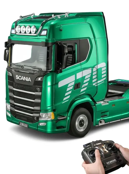 SCANIA 770S ZDALNIE STEROWANA CIĘŻARÓWKA 1:18 H-TOYS 1501 ZIELONA AUTO RC