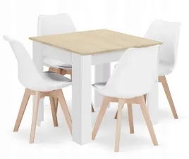 biala-zestaw-stol-kwadratowy-80x80cm-dab-sonoma-4-krzesla-mark-biale