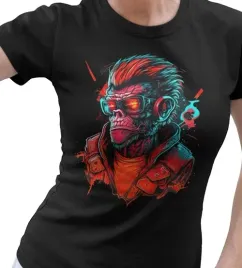 damska-koszulka-bad-zwierzeta-monkey-3