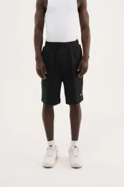 meskie-szorty-oversize-zakardowe-z-metalowym-logo-czarny-s