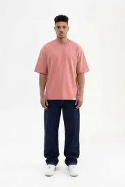 meski-t-shirt-oversize-basic-machinist-koralowy-xl
