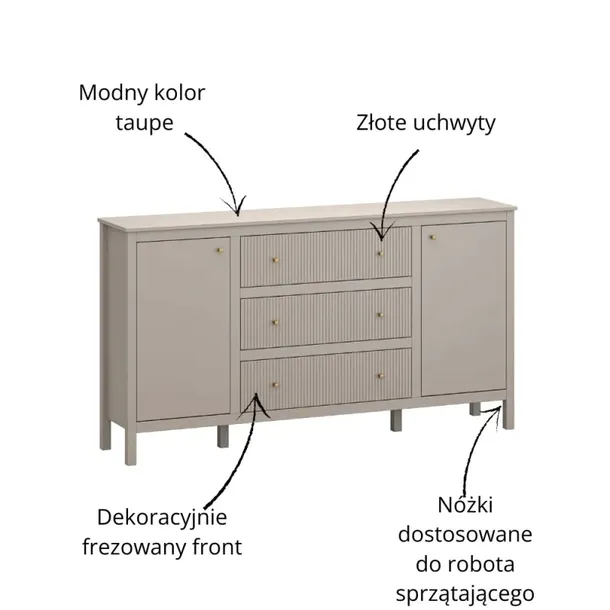 kleo-komoda-2d3s-taupe-stan-nowy