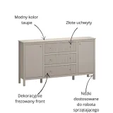 kleo-komoda-2d3s-taupe-stan-nowy