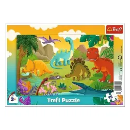 puzzle-15el-ramkowe-dinozaury-31359-trefl