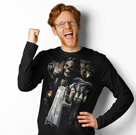 longsleeve-horror-rock-skull-gun