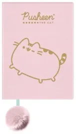 notes-pluszowy-a5-96k-linia-pusheen-rozowy-gold