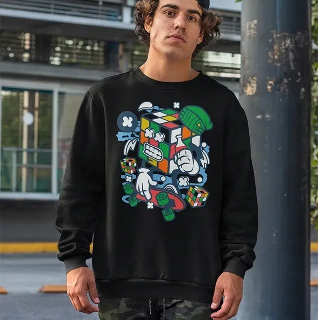 bluza-animowane-rubix-cube-skater-stan-nowy