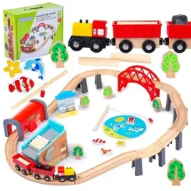 drewniana-kolejka-kinderplay-tor-pociag-wagony-most-tartak-lowienie-rybek