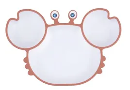 talerz-silikonowy-krab-ceglasto-bialy