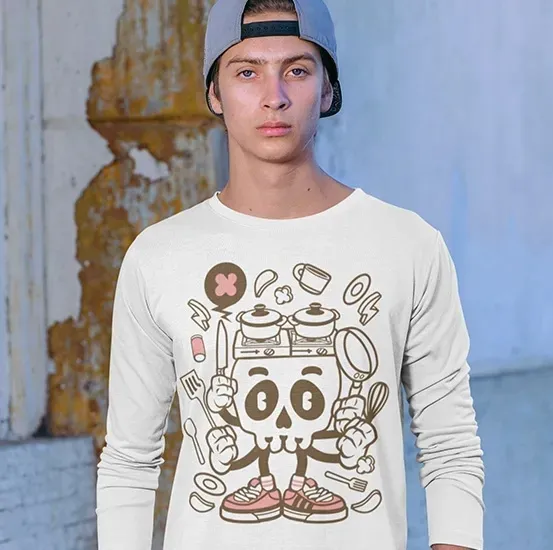 animowane-longsleeve-cooking-skull