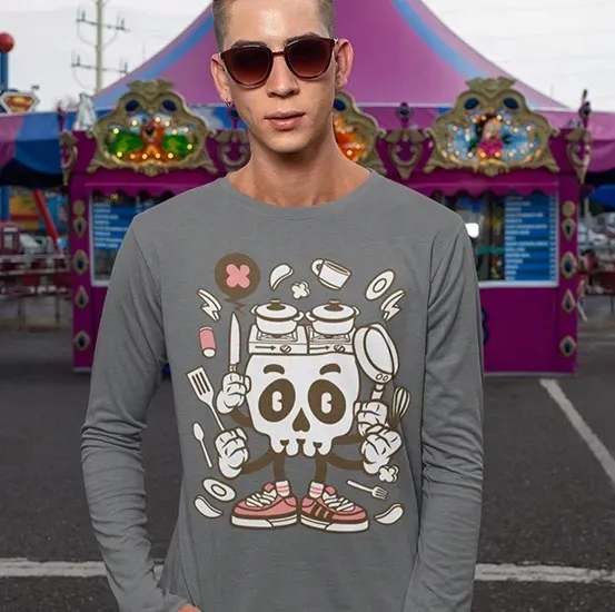 animowane-longsleeve-cooking-skull