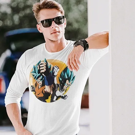 longsleeve-dbz-vegeta-goku-blue-stan-nowy