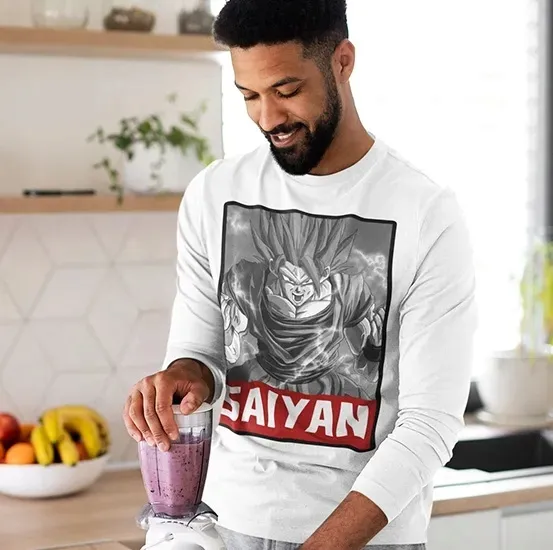 longsleeve-dbz-goku-saiyan