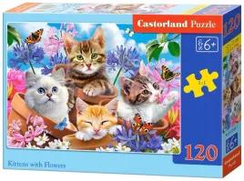 puzzle-120-kittens-with-flowers-castor