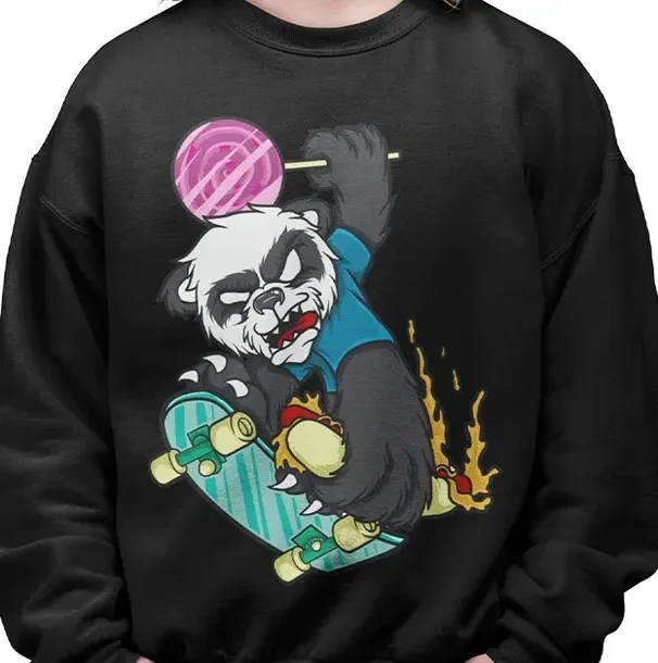 bluza-smieszna-panda-skate-stan-nowy