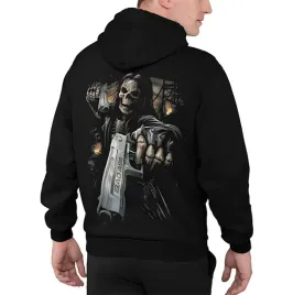 bluza-z-kapturem-horror-rock-skull-gun