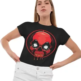koszulka-damska-horror-rock-skull-deadpool