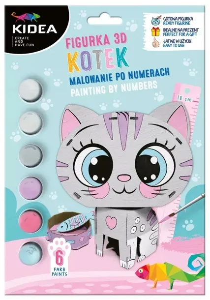 figurka-3d-kotek-malowanie-po-numerach-kidea