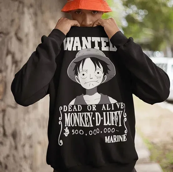 bluza-one-piece-wanted-luffy-3-czarne-stan-nowy