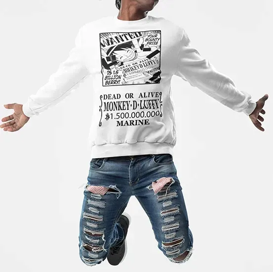 bluza-one-piece-wanted-luffy