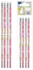 olowek-z-gumka-unicorn-4-sztuki-starpak