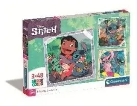 puzzle-3x48-super-kolor-stitch-clementoni