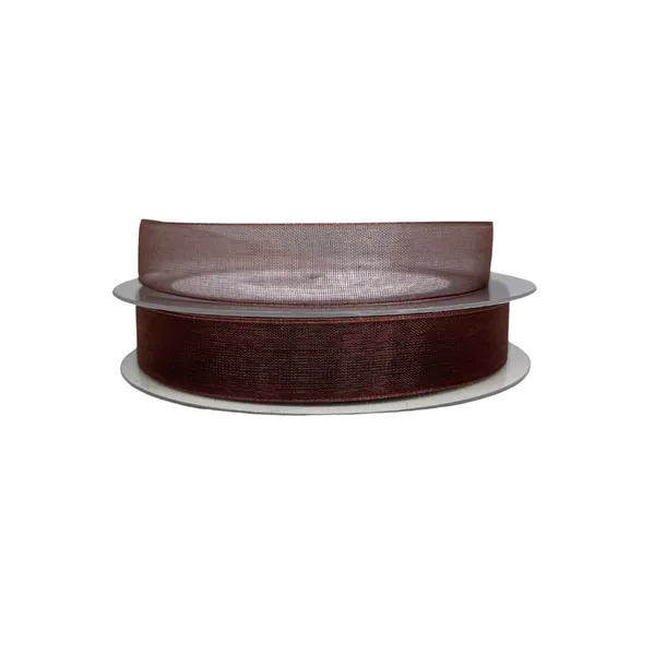 Wstążka Mabella organza Organdy (1350) 15mm 50m - brązowy (132)
