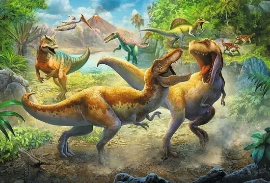puzzle-160-walczace-tyranozaury-kolekcja-trefl-puzzle